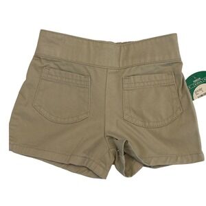 Toddler Girl's Boys Khaki Shorts Elastic Waist Pull On Casual Basic 2T 2 Pockets